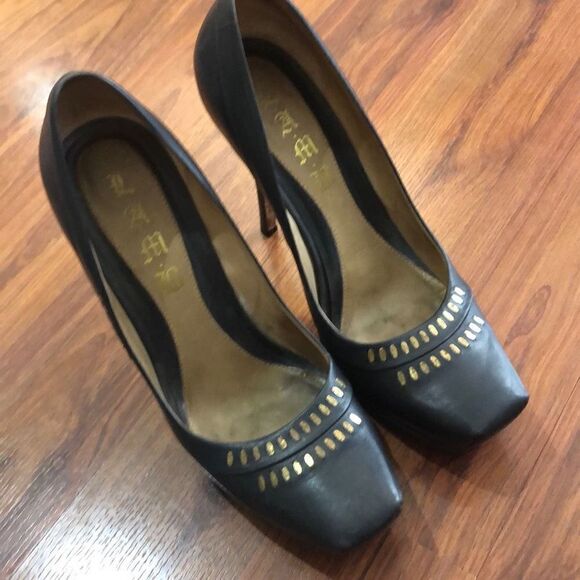 L.a.m.b. Gwen Stefani navy platform high heels 8.5 - Picture 2 of 9